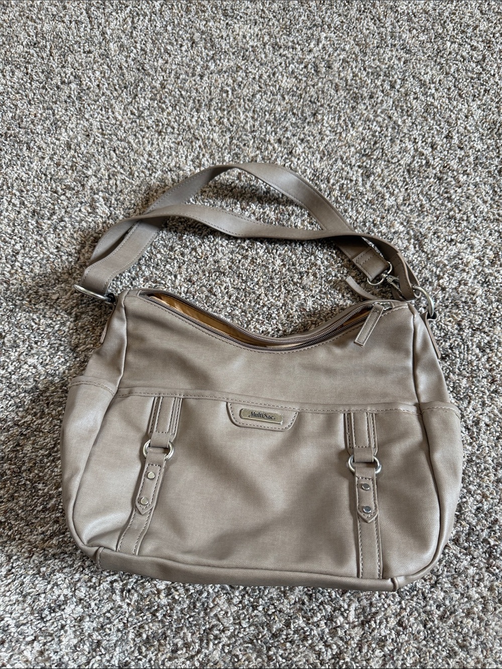 Multi Sac Taupe Crossbody Shoulder Bag - Neutral Women's Handbag